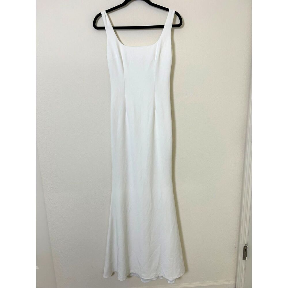 Anthropologie BHLDN Katie May Lucy Dress White Size 4 wedding bridesmaid minimal